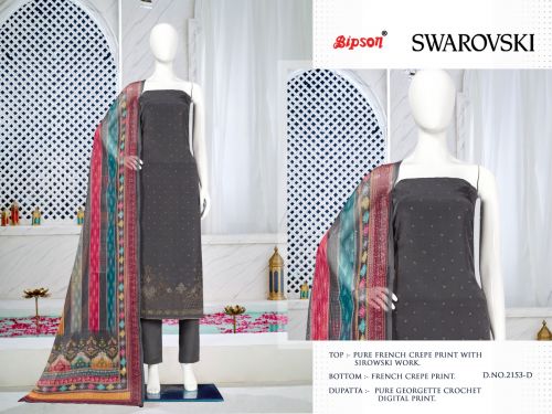 Swarovski By Bipson Color Set Matching Dress Material Catalog